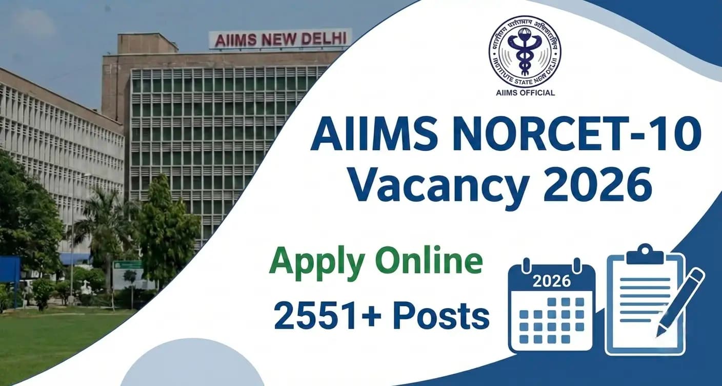 AIIMS NORCET 10 Recruitment 2026 Notification (Out), Apply Online, Exam Date, Eligibility & Refund Policy